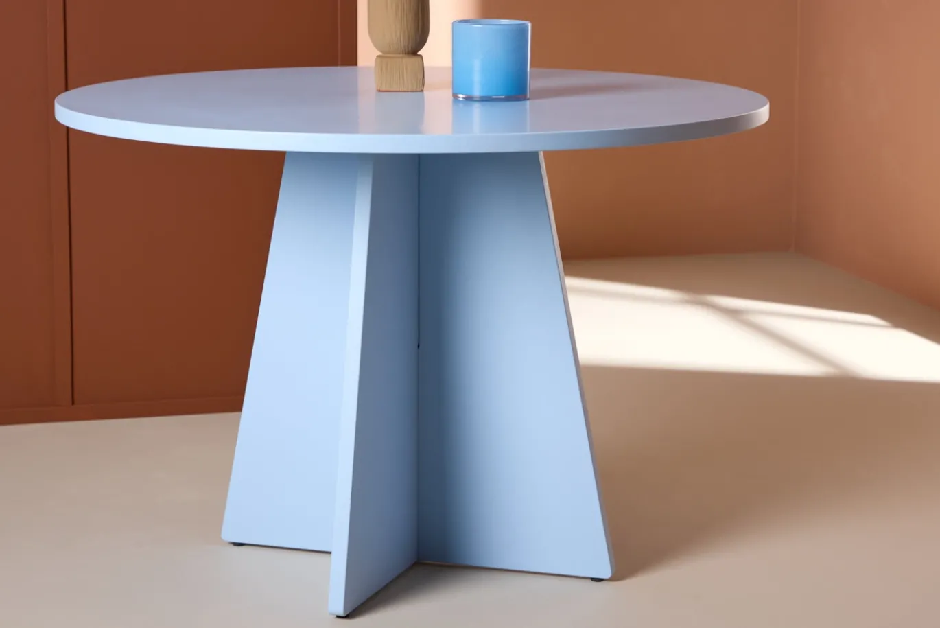 Fjôrd Eettafel Bootcut Rond Blauw ⌀110cm
