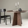 Fjôrd Eettafel Bootcut Rond Bruin 110cm
