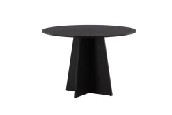 Fjôrd Eettafel Bootcut Rond Zwart 110cm