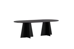 Fjôrd Eettafel Bootcut Zwart Ovaal 230cm