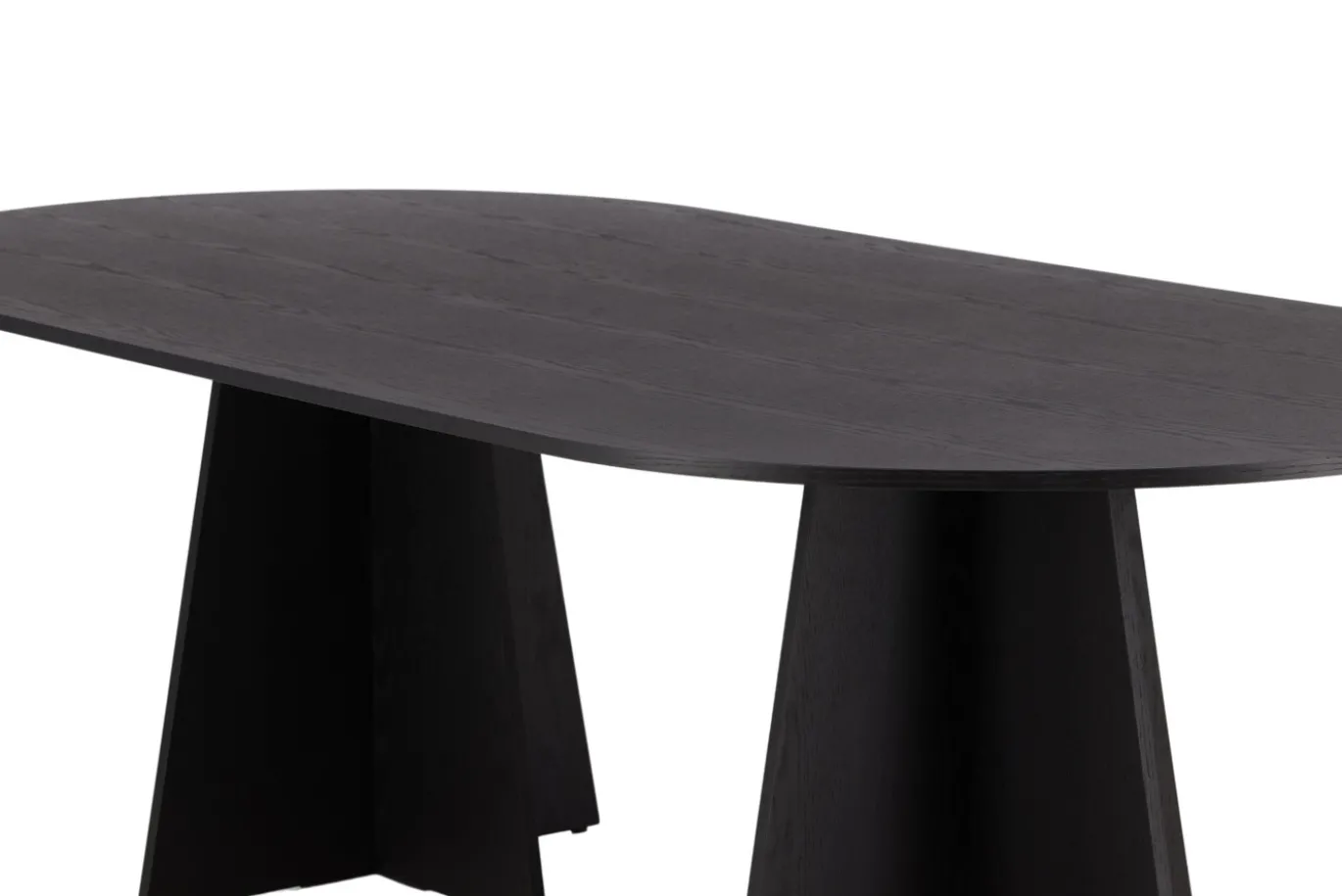 Fjôrd Eettafel Bootcut Zwart Ovaal 230cm