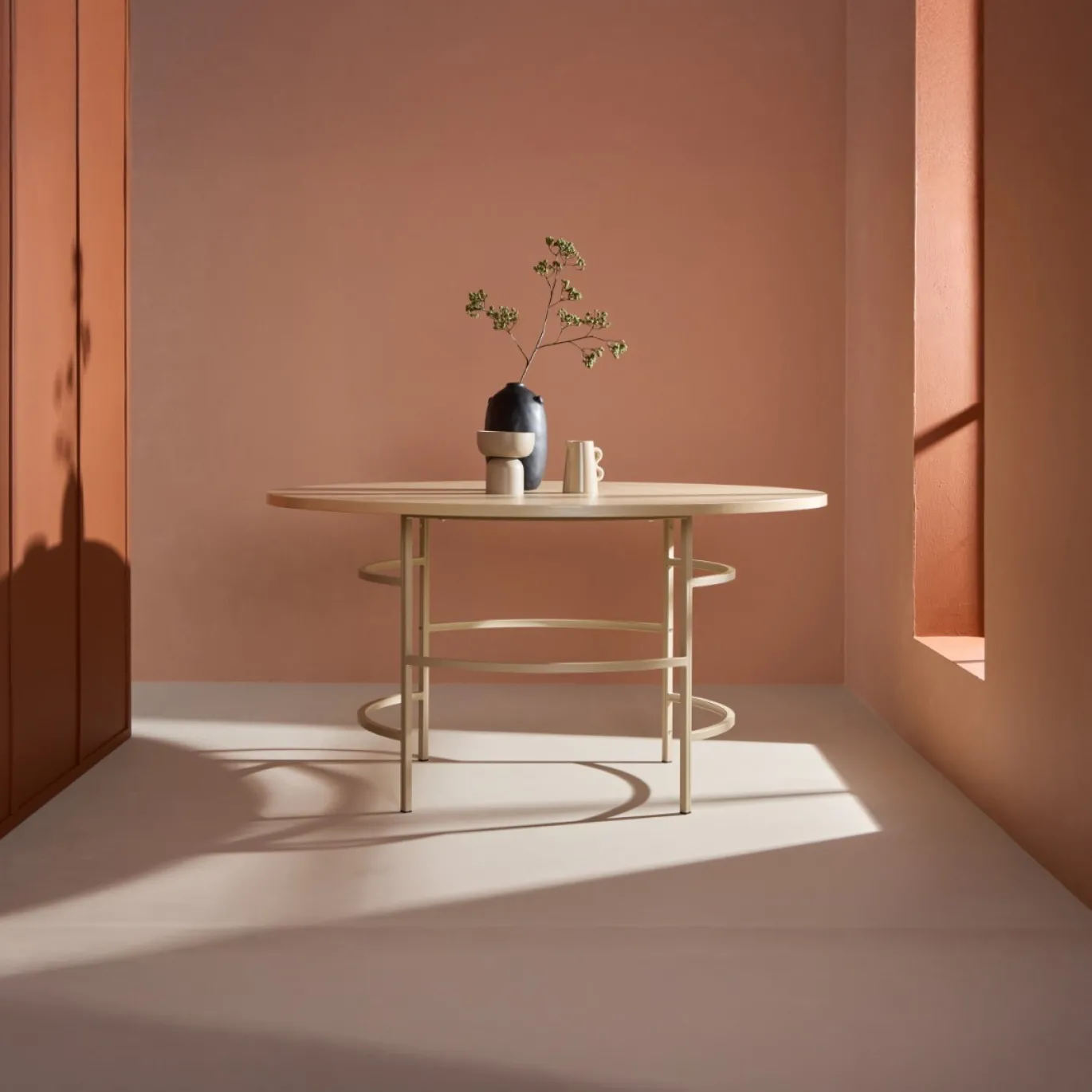Fjôrd Eettafel Copenhagen Rond Whitewash/Beige ⌀140cm