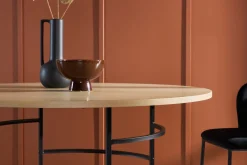 Fjôrd Eettafel Copenhagen Rond Whitewash/Zwart ⌀140cm