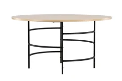 Fjôrd Eettafel Copenhagen Rond Whitewash/Zwart ⌀140cm