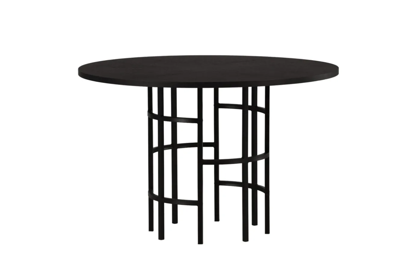 Fjôrd Eettafel Copenhagen Rond Zwart Fineer 110cm