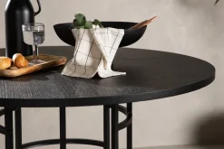 Fjôrd Eettafel Copenhagen Rond Zwart Fineer 110cm