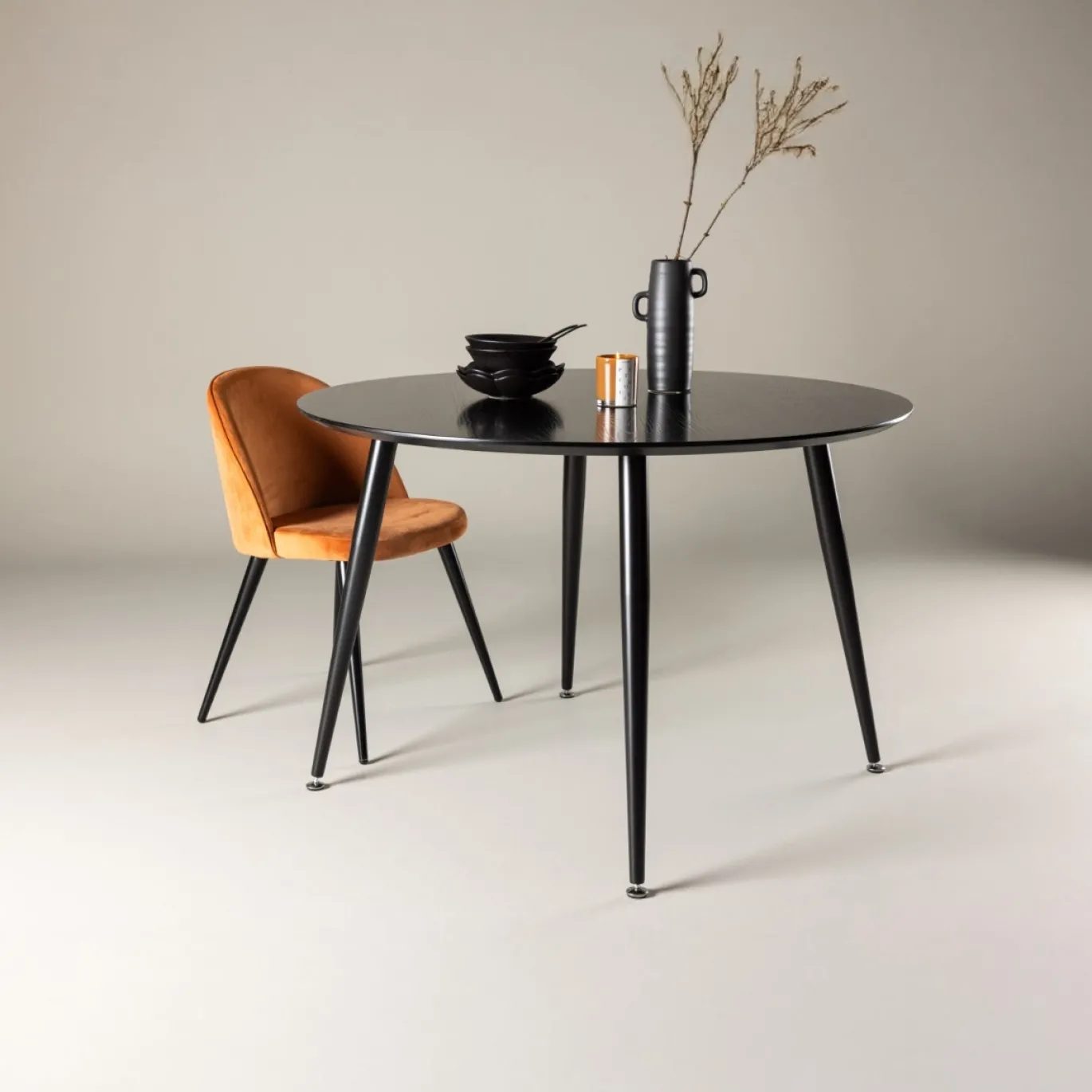 Fjôrd Eettafel Dipp Zwart 115cm