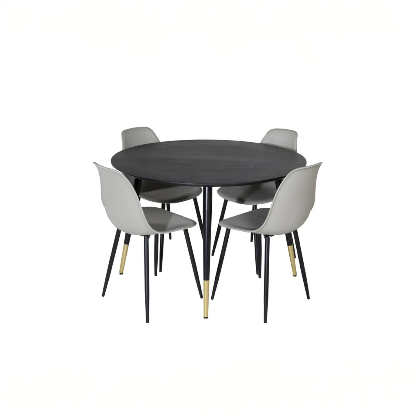 Fjôrd Eettafel Dipp Zwart 115cm Met Gouden Poot