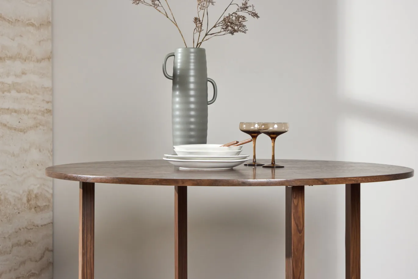 Fjôrd Eettafel Durango Rond Walnoot ⌀120cm
