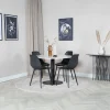 Fjôrd Eettafel Estelle Rond 106cm Wit Marmer Zwart