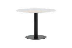 Fjôrd Eettafel Estelle Rond 106cm Wit Marmer Zwart