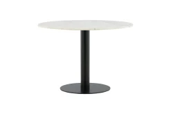 Fjôrd Eettafel Estelle Rond 106cm Wit Marmer Zwart