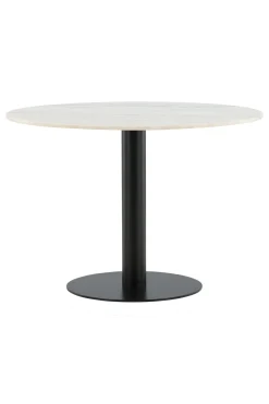 Fjôrd Eettafel Estelle Rond 106cm Wit Marmer Zwart