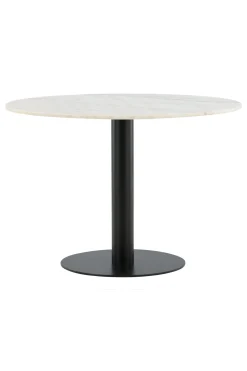 Fjôrd Eettafel Estelle Rond 106cm Wit Marmer Zwart