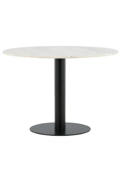 Fjôrd Eettafel Estelle Rond 106cm Wit Marmer Zwart