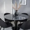 Fjôrd Eettafel Estelle Rond 106cm Grijs Marmer Zwart