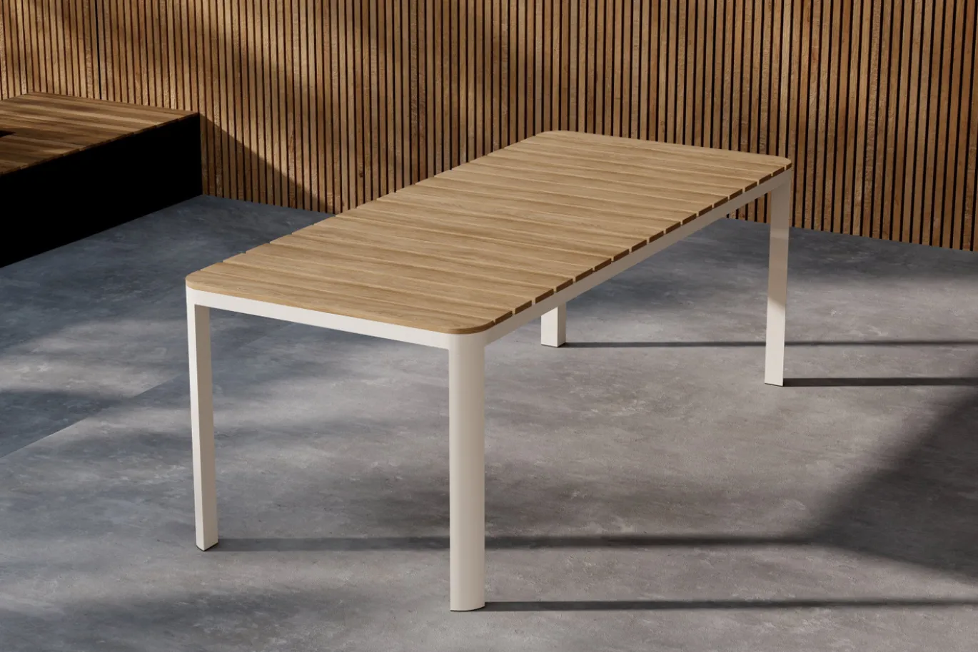 Fjôrd Eettafel Etna Aluminium Beige 210x90cm