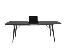 Fjôrd Eettafel Gold 180/220x85x76cm Zwart