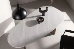 Fjôrd Eettafel Grönvik Ovaal 180x75 Mokka Lichtgrijs Betonlook