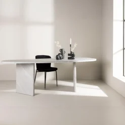 Fjôrd Eettafel Grönvik 220x100cm Wit Betonlook