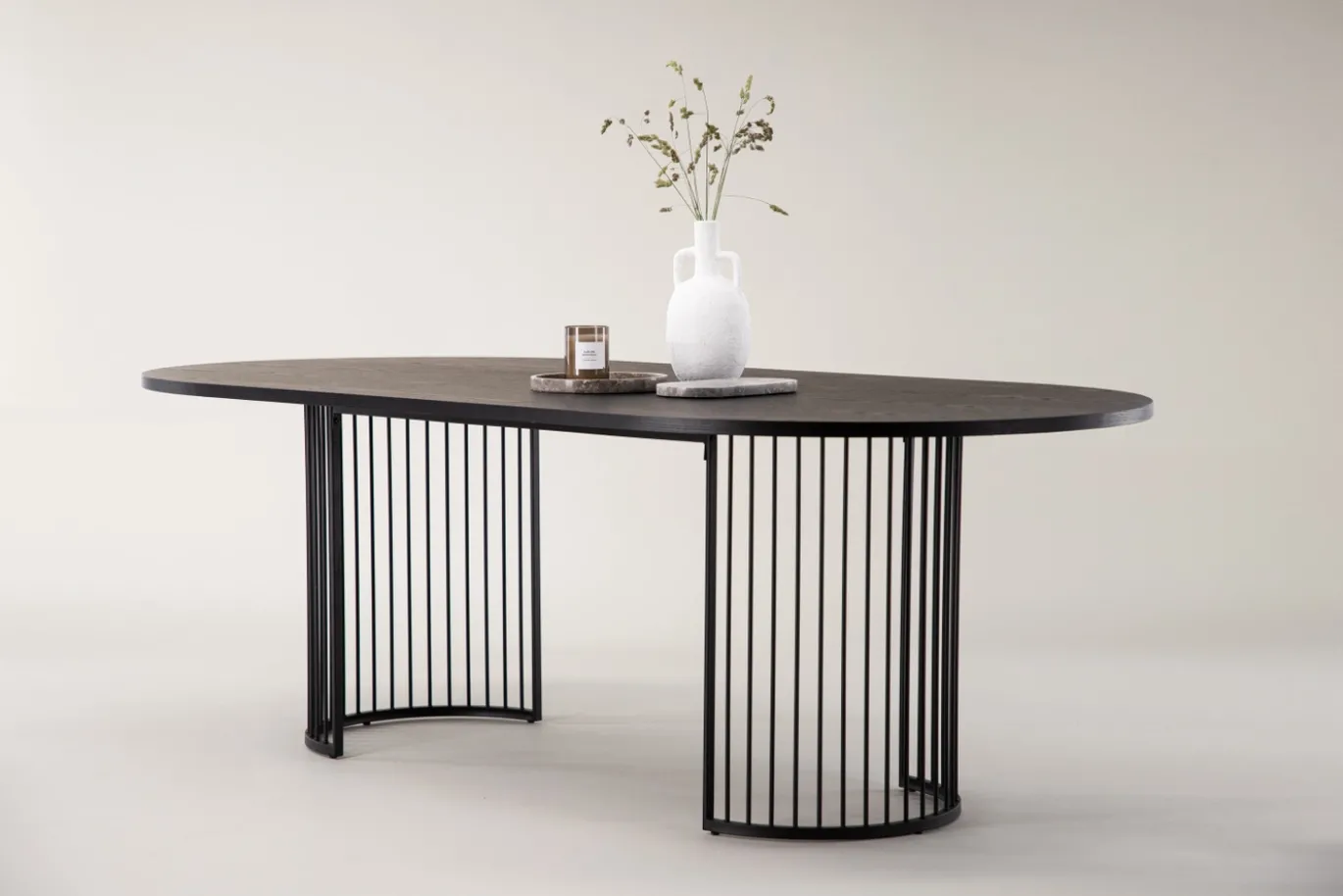 Fjôrd Eettafel Hamneskär Ovaal Zwart MDF