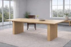 Fjôrd Eettafel Humle Rubberhout Naturel 200x100cm