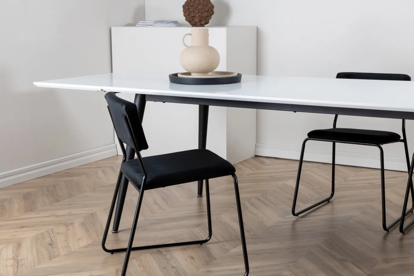 Fjôrd Eettafel Jimmy Zwart/Wit Hpl 195x76cm