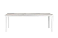 Fjôrd Eettafel Llama 205x100cm Wit Alu Grijs Hpl