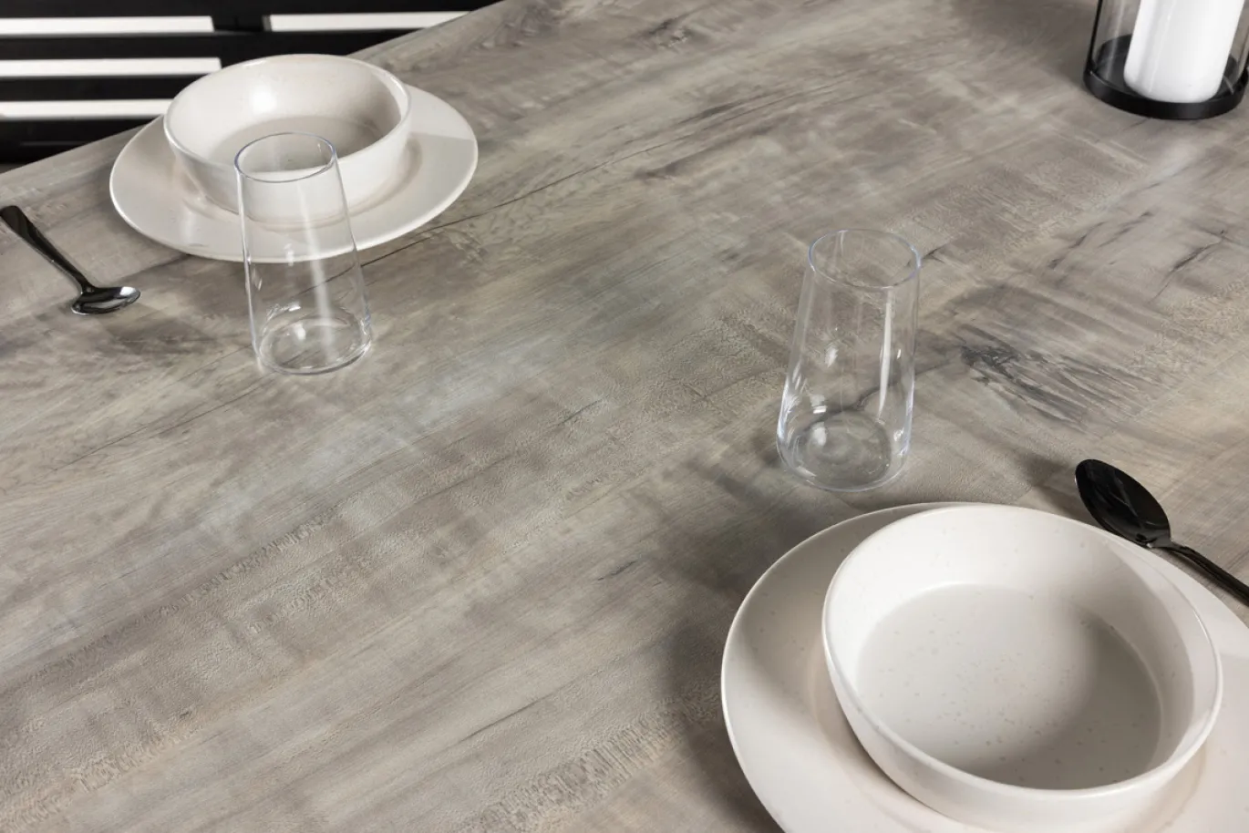 Fjôrd Eettafel Llama 205x100cm Wit Alu Grijs Hpl
