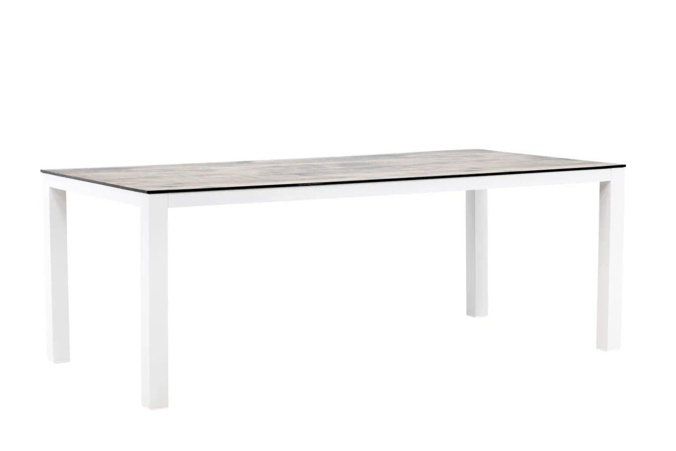 Fjôrd Eettafel Llama 205x100cm Wit Alu Grijs Hpl