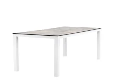Fjôrd Eettafel Llama 205x100cm Wit Alu Grijs Hpl