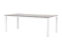 Fjôrd Eettafel Llama 205x100cm Wit Alu Grijs Hpl