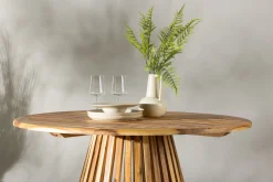 Fjôrd Eettafel Lumpur Rond Acacia Teaklook Rond Ø120x75cm