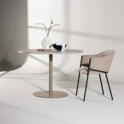 Fjôrd Eettafel Lycke Rond Ø110cm Beige Marmerlook
