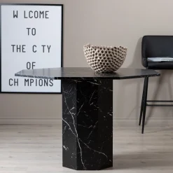Fjôrd Eettafel Marbs Rond Zwart Marmerlook