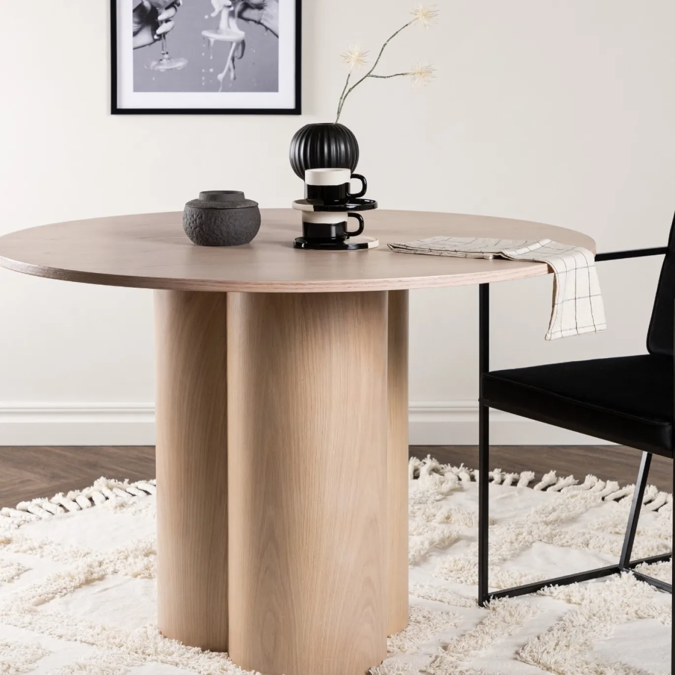 Fjôrd Eettafel Olivia Ø110cm Whitewash Fineer