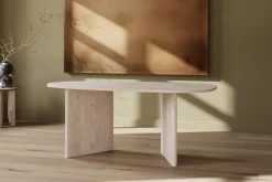 Fjôrd Eettafel Ovaal Grönvik MDF Naturel 180cm