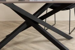 Fjôrd Eettafel Piazza Zwart/Grijs Fineer 180x90cm