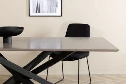 Fjôrd Eettafel Piazza Zwart/Grijs Fineer 180x90cm