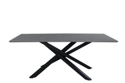 Fjôrd Eettafel Piazza Zwart/Grijs Fineer 180x90cm