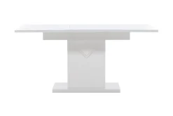 Fjôrd Eettafel Pluto 120/160x90cm Wit Mdf Glas