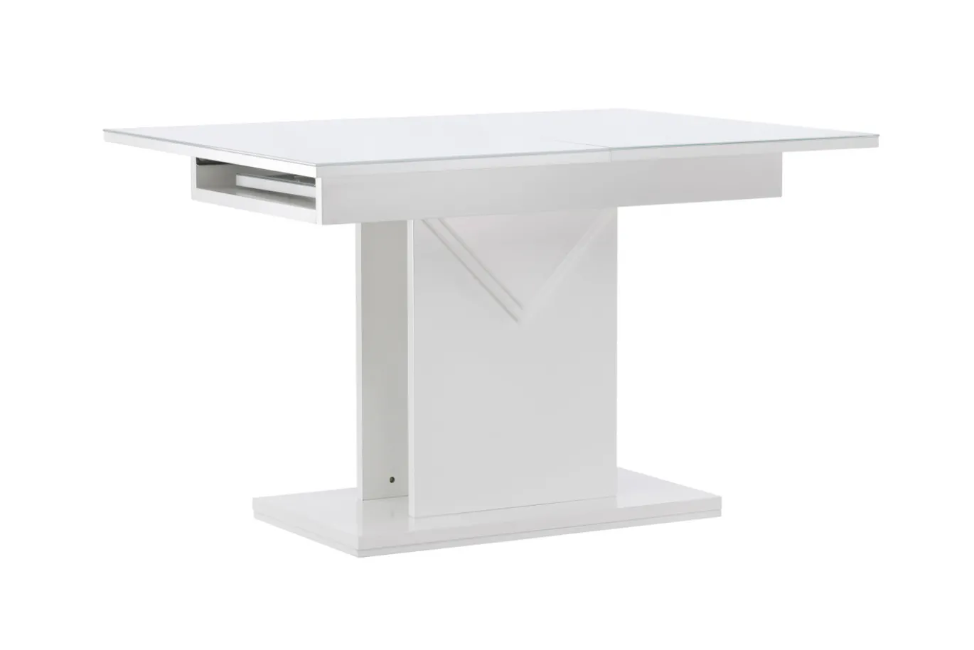 Fjôrd Eettafel Pluto 120/160x90cm Wit Mdf Glas