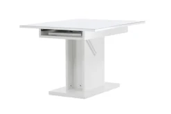 Fjôrd Eettafel Pluto 120/160x90cm Wit Mdf Glas