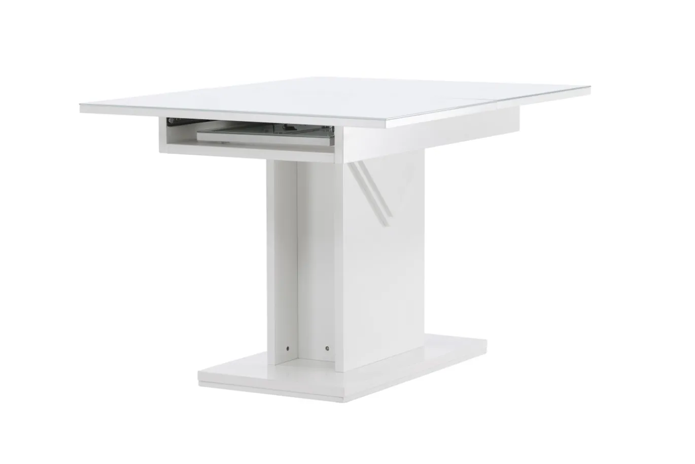 Fjôrd Eettafel Pluto 120/160x90cm Wit Mdf Glas