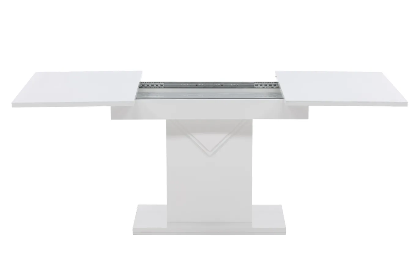 Fjôrd Eettafel Pluto 120/160x90cm Wit Mdf Glas