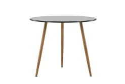 Fjôrd Eettafel Polar Rond EK-look/Zwart Ø90cm