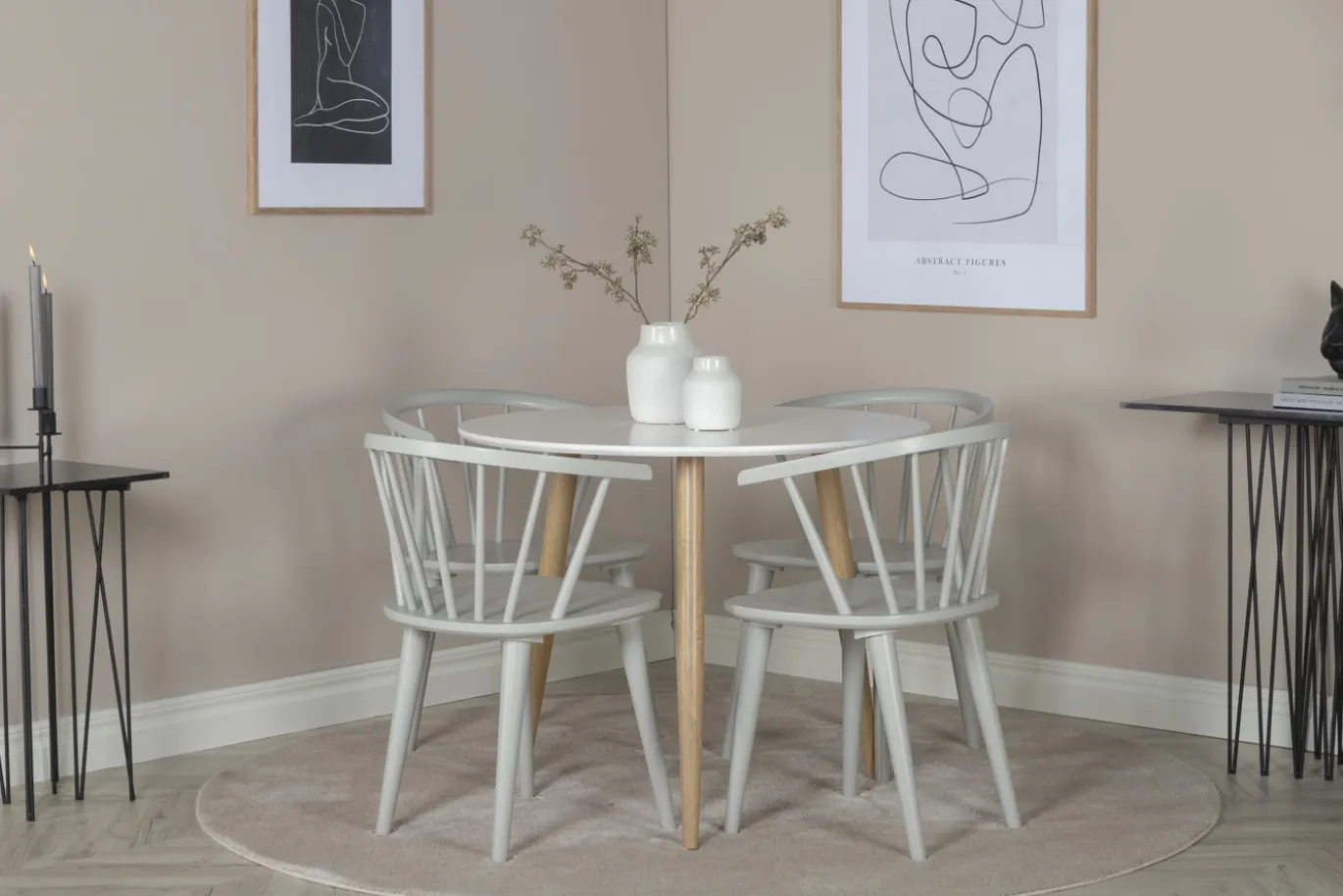 Fjôrd Eettafel Polar Rond Ek-look/Wit Ø90cm