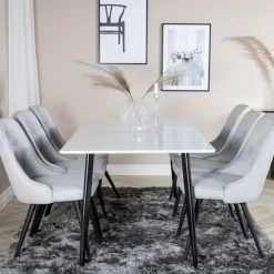 Fjôrd Eettafel Polar Zwart/Wit 180x90x75cm