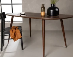Fjôrd Eettafel Sanford Ovaal 180x90x75cm Donker Bruin Mdf