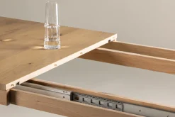 Fjôrd Eettafel Slider Uitschuifbaar Naturel Eiken 170+40+40cm